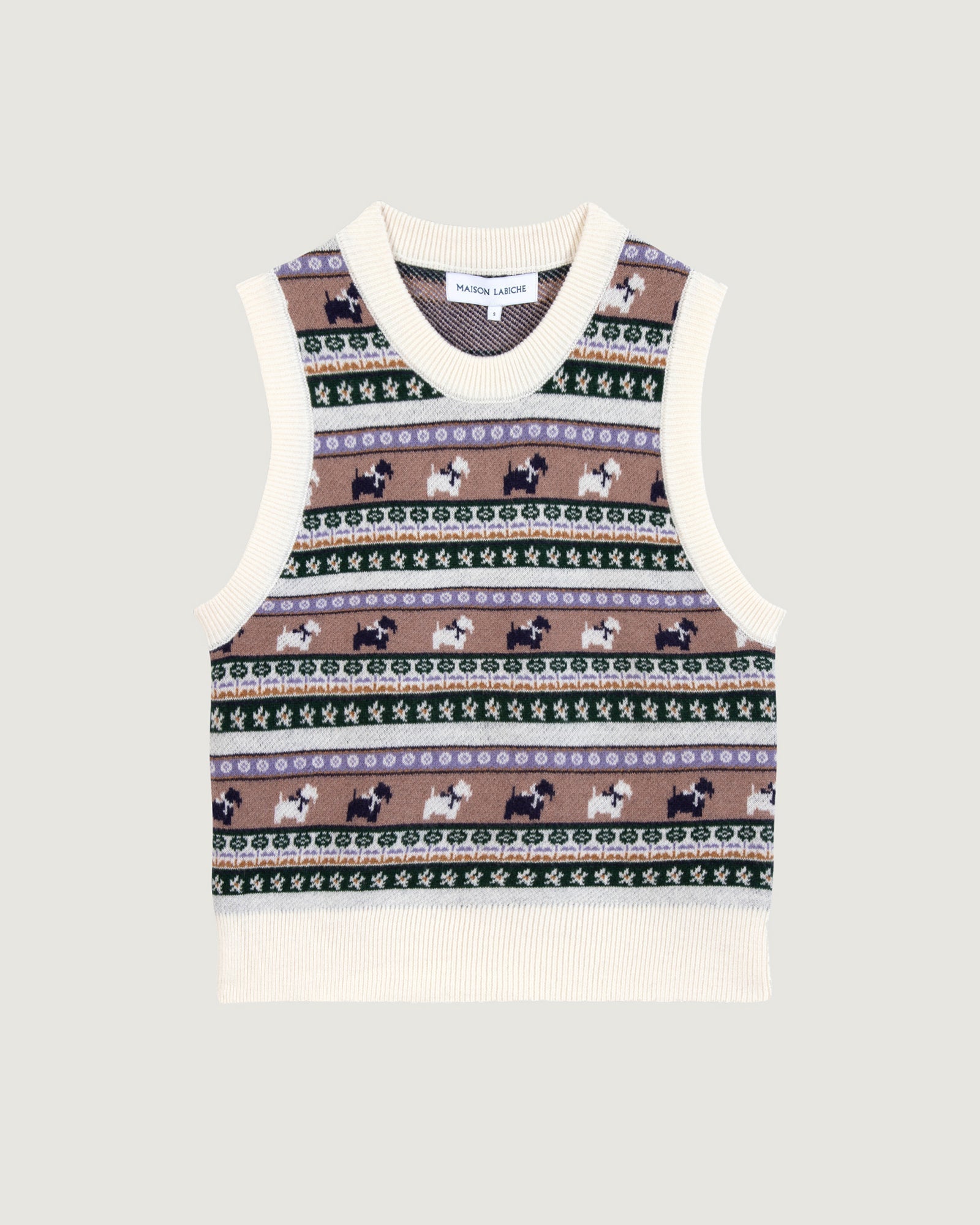 Maison Labiche &quot;Jacquard Chiens&quot; lafay merino wool sweater MULTICO JACQUARD Maison Labiche