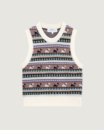 Maison Labiche &quot;Jacquard Chiens&quot; lafay merino wool sweater MULTICO JACQUARD Maison Labiche