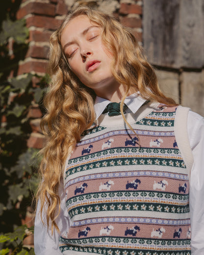 Maison Labiche &quot;Jacquard Chiens&quot; lafay merino wool sweater MULTICO JACQUARD Maison Labiche