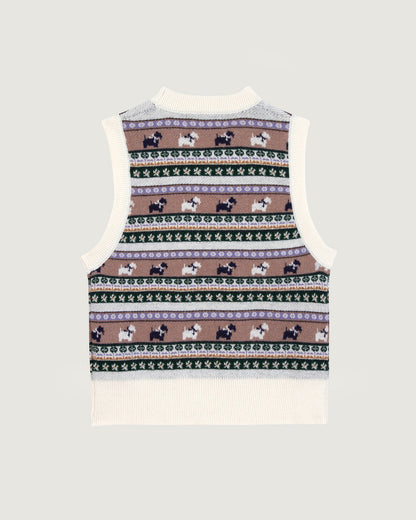 Maison Labiche &quot;Jacquard Chiens&quot; lafay merino wool sweater MULTICO JACQUARD Maison Labiche