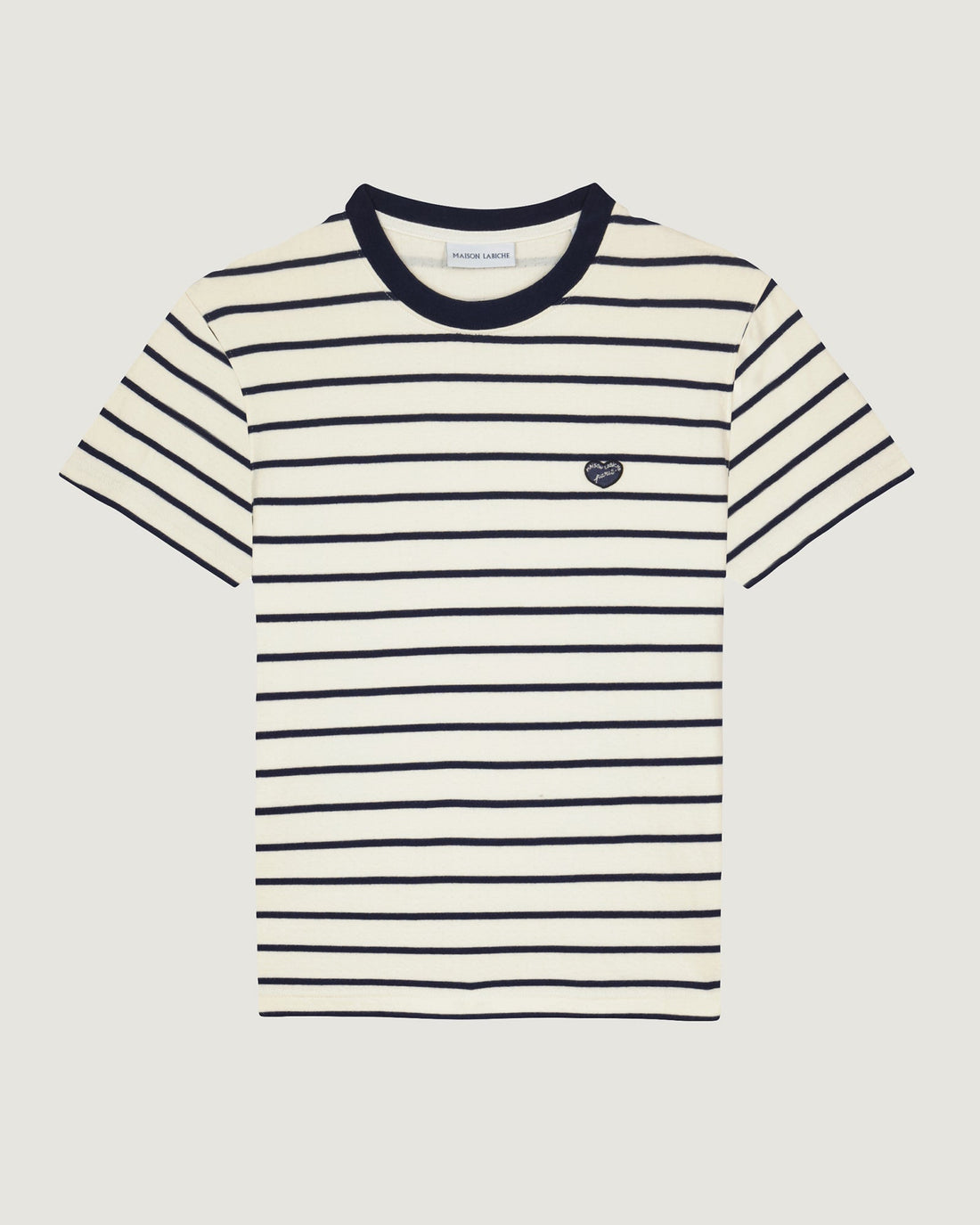 Maison Labiche "Patch Coeur" clavery t-shirt Ivory Navy Maison Labiche