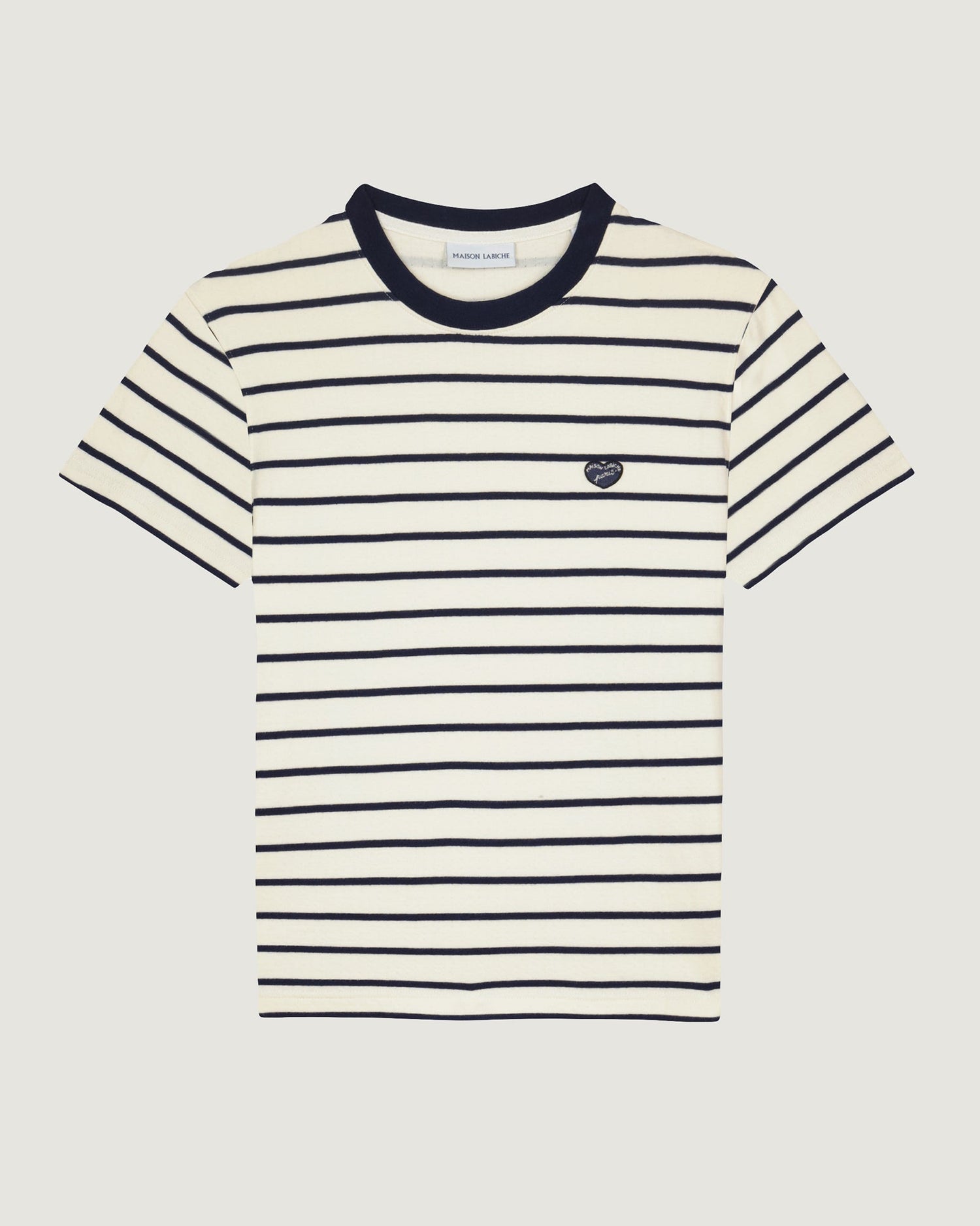 Maison Labiche "Patch Coeur" clavery t-shirt Ivory Navy Maison Labiche