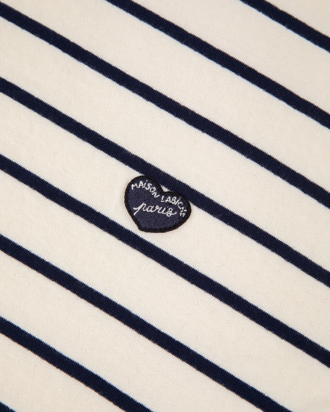 Maison Labiche "Patch Coeur" clavery t-shirt Ivory Navy Maison Labiche