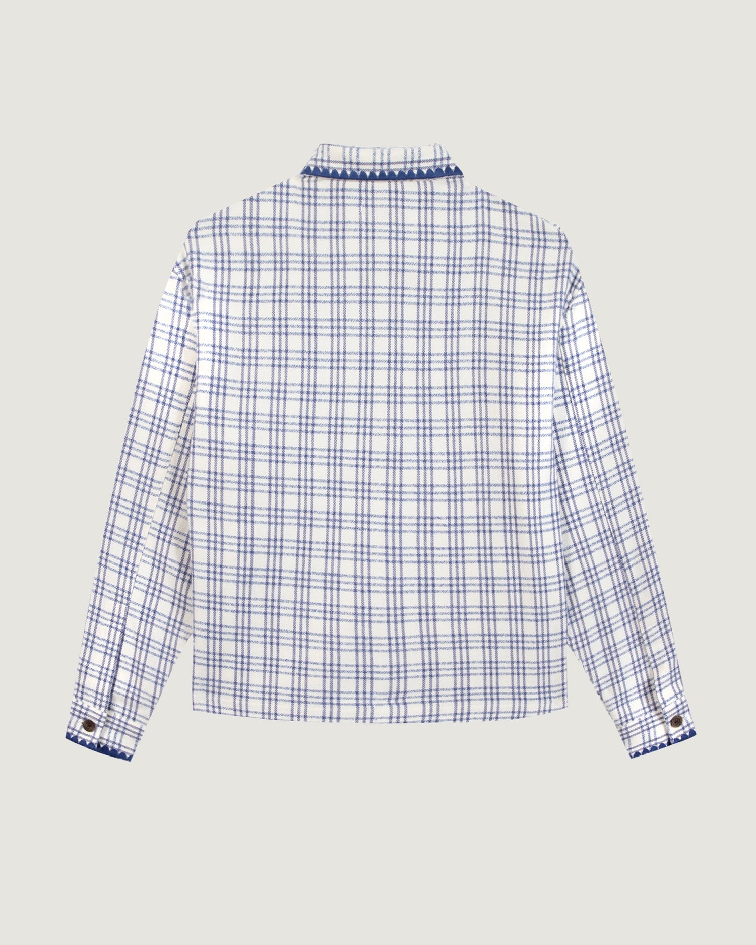 Maison Labiche &quot;Patch Coeur&quot; minjoz flannel shirt BLUE CHECK MOULINE Maison Labiche