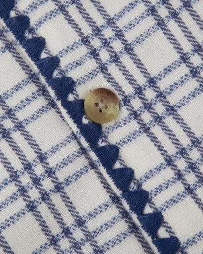 Maison Labiche &quot;Patch Coeur&quot; minjoz flannel shirt BLUE CHECK MOULINE Maison Labiche