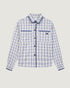 Maison Labiche "Patch Coeur" minjoz flannel shirt BLUE CHECK MOULINE Maison Labiche