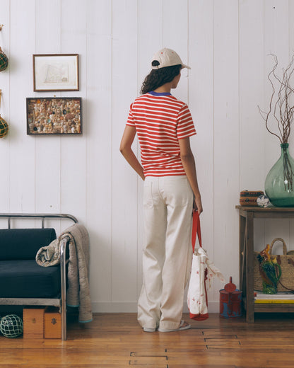 Maison Labiche "Patch Coeur" pers t-shirt IVORY POPPY Maison Labiche