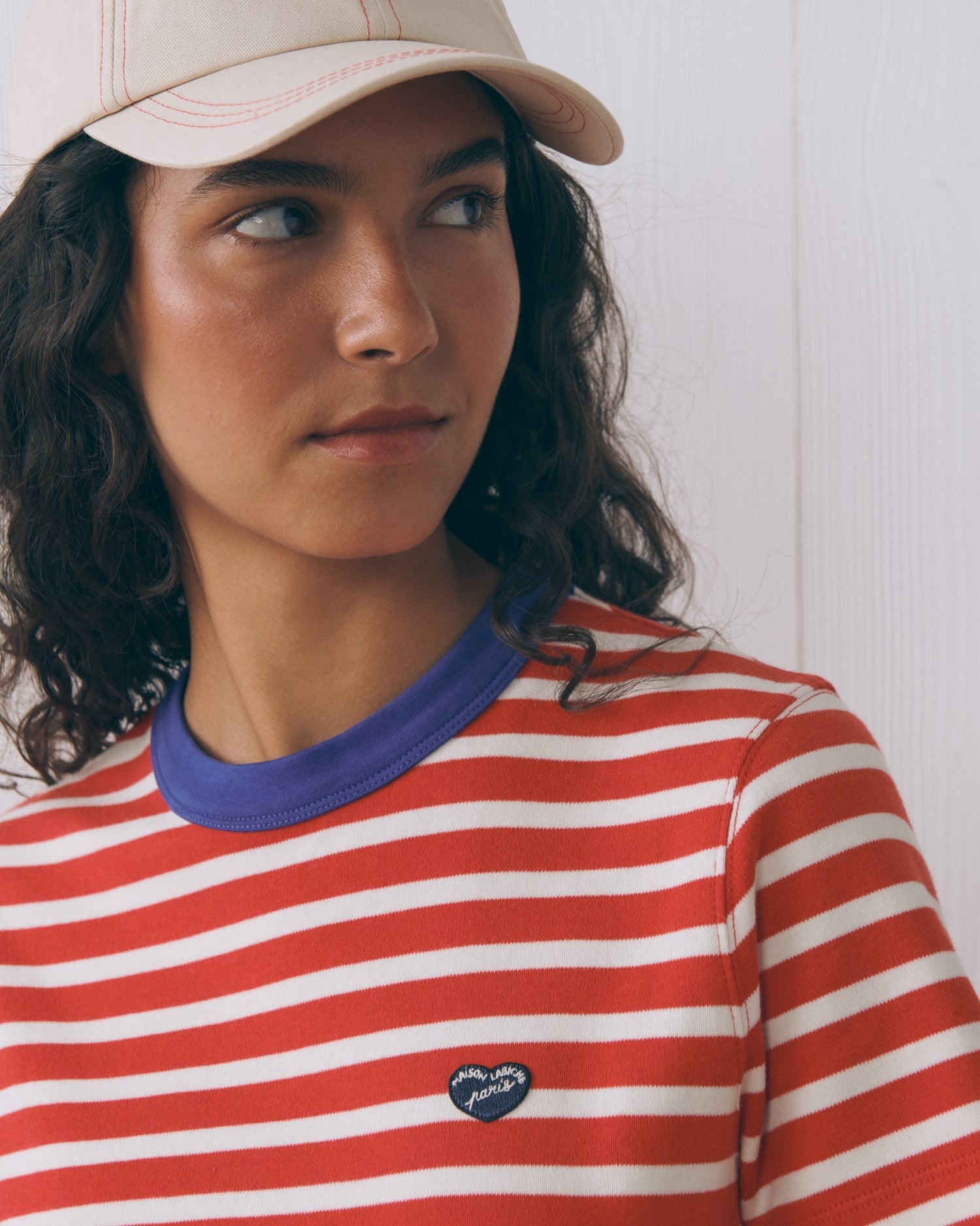 Maison Labiche "Patch Coeur" pers t-shirt IVORY POPPY Maison Labiche