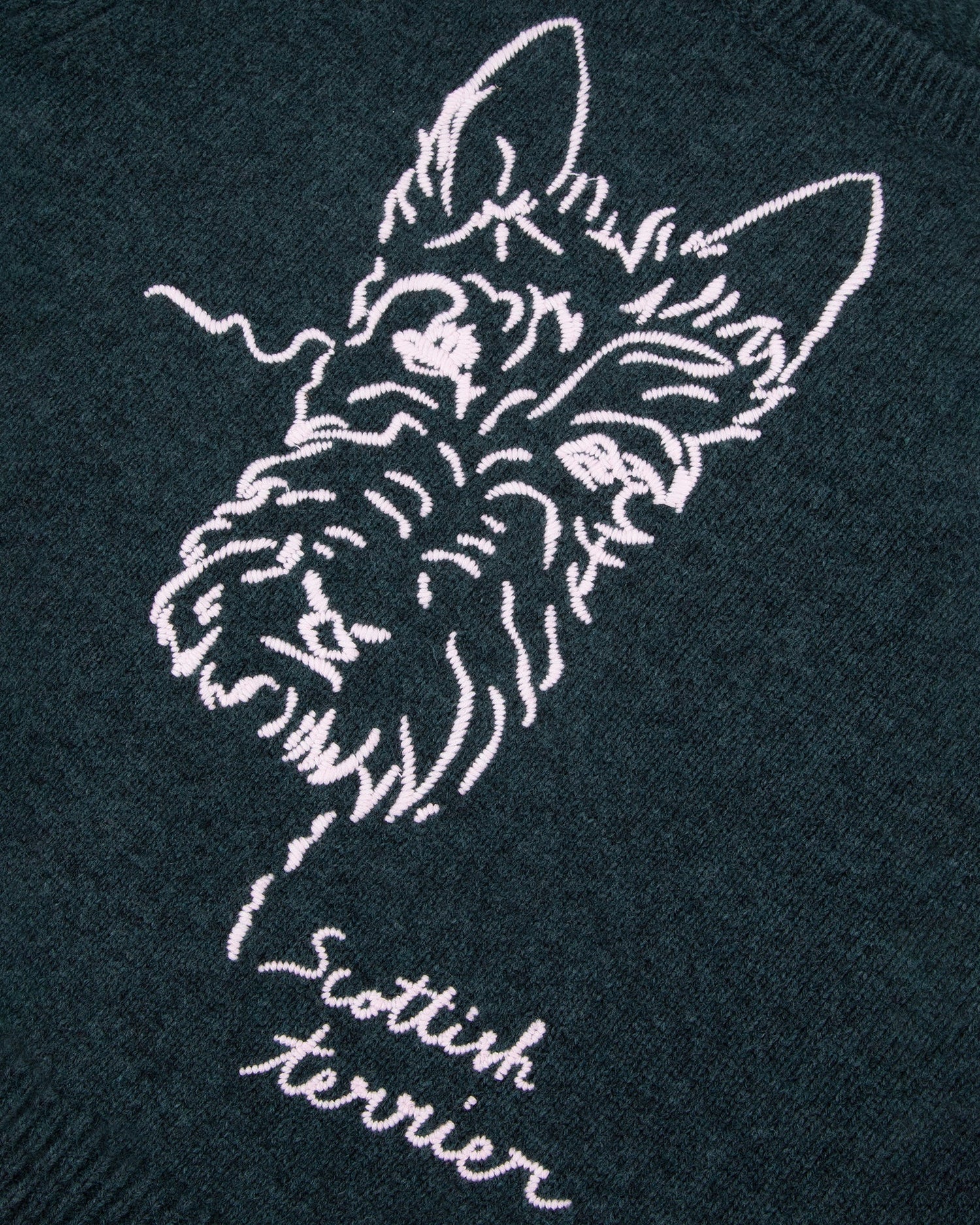 Maison Labiche &quot;Scottish Terrier&quot; formigé wool sweater PONDEROSA PINE Maison Labiche