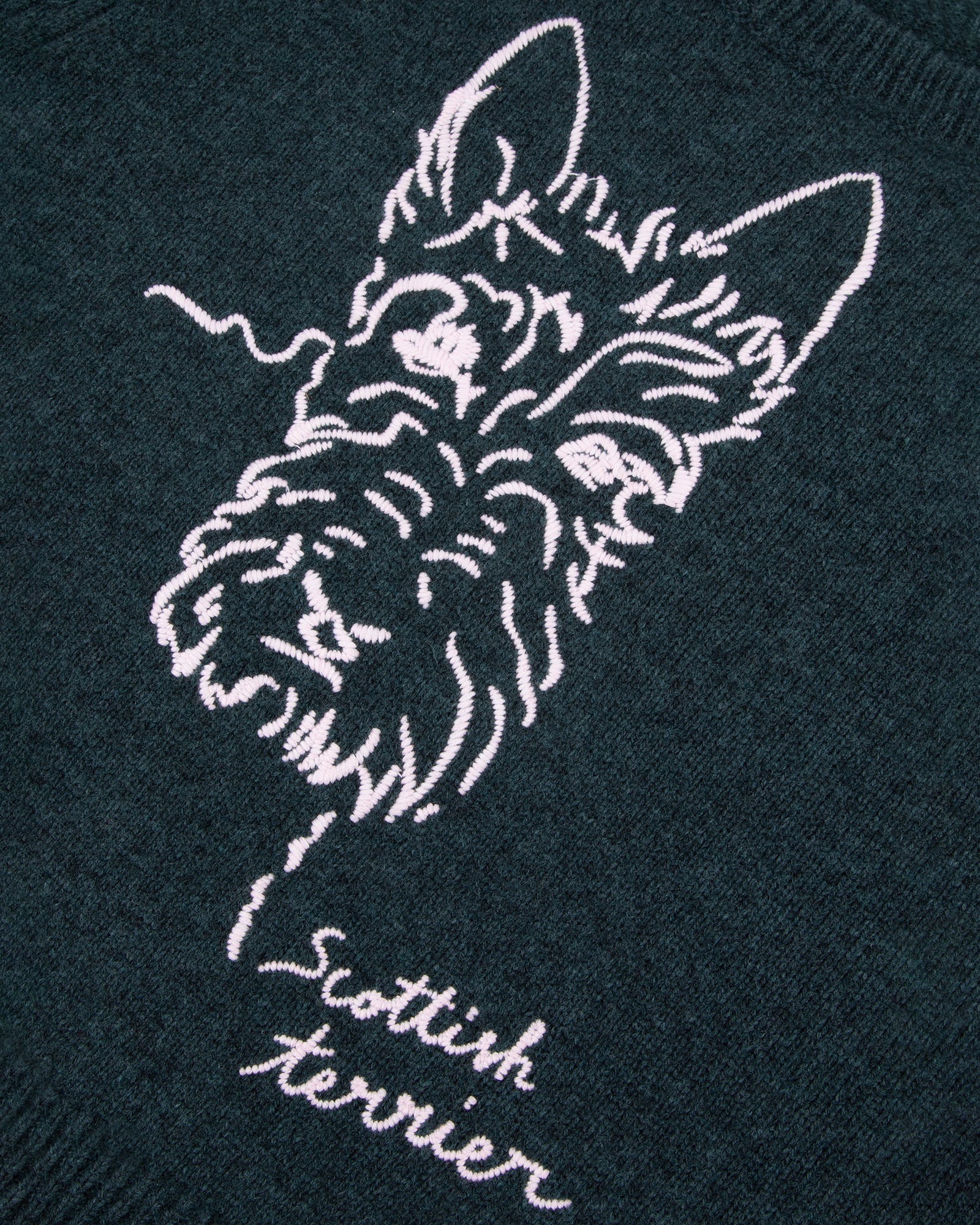 Maison Labiche &quot;Scottish Terrier&quot; formigé wool sweater PONDEROSA PINE Maison Labiche