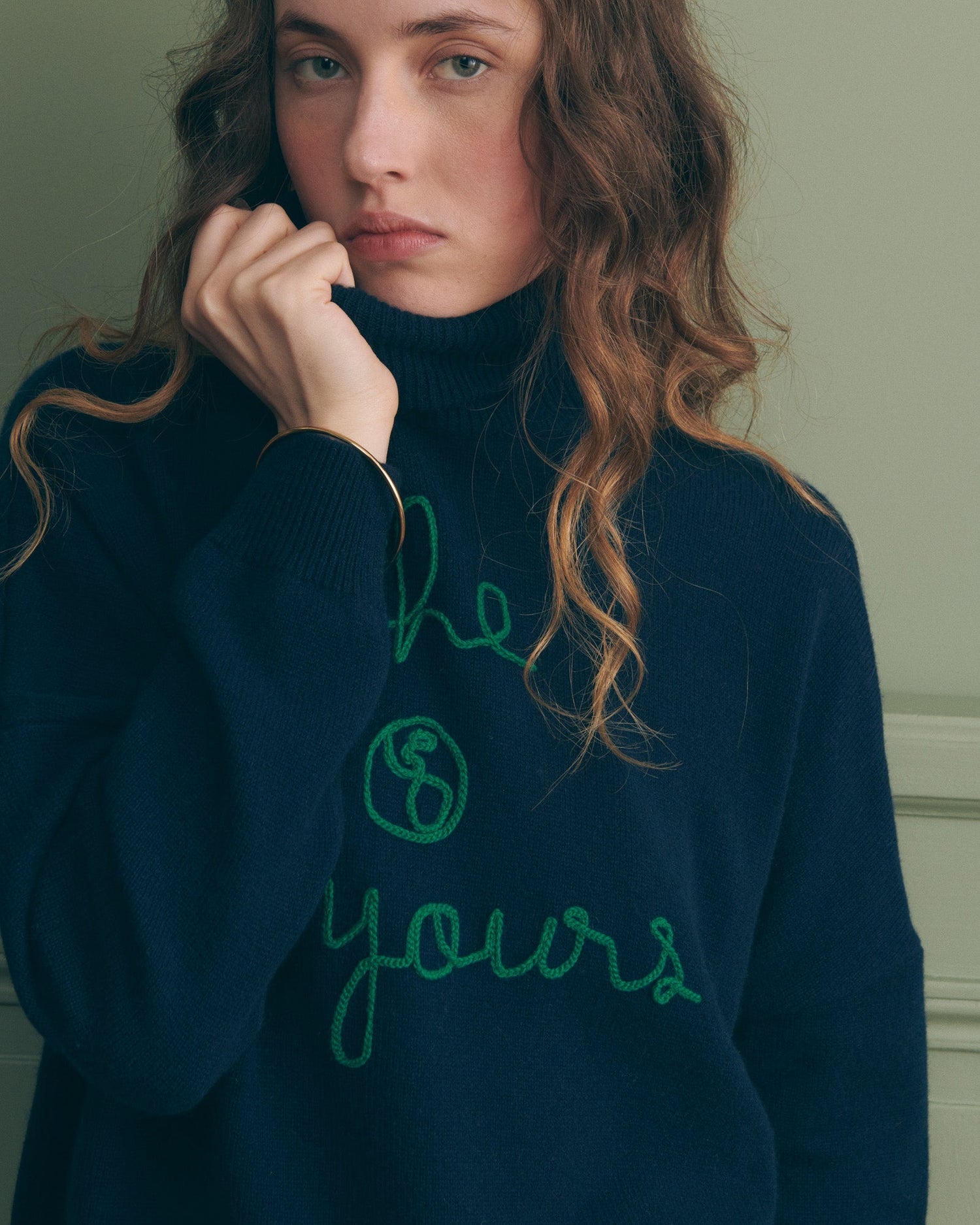 Maison Labiche &quot;The Earth Is Yours&quot; fautrier cashmere sweater - ULTRAMARINE Maison Labiche