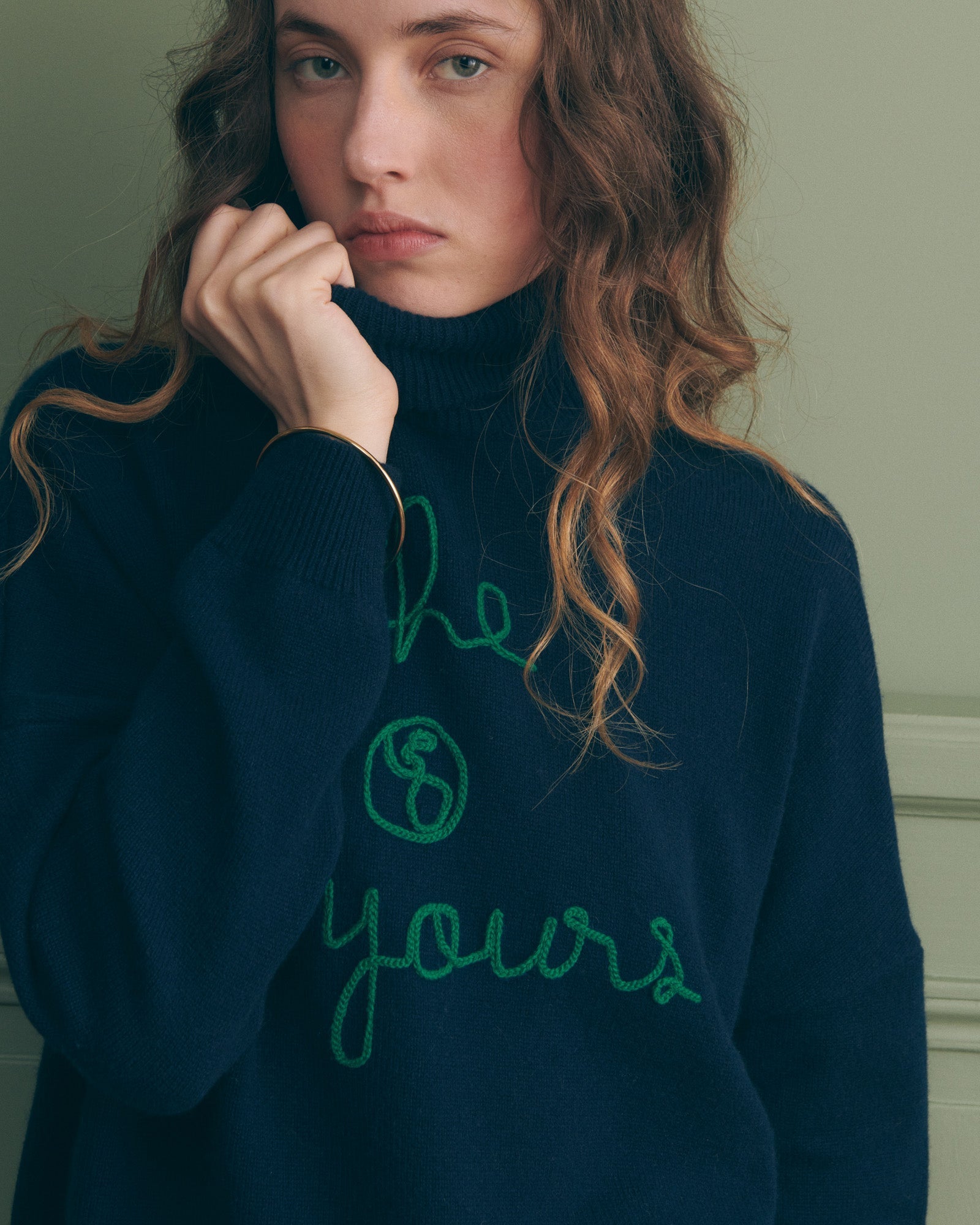 Maison Labiche &quot;The Earth Is Yours&quot; fautrier cashmere sweater - ULTRAMARINE Maison Labiche