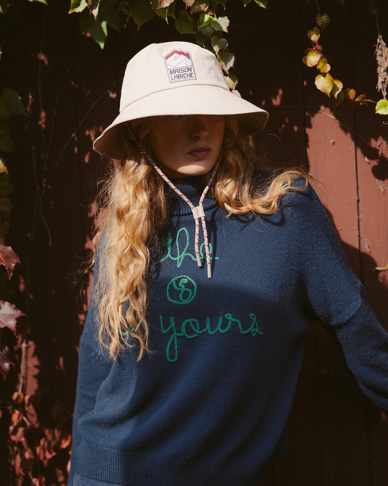 Maison Labiche &quot;The Earth Is Yours&quot; fautrier cashmere sweater - ULTRAMARINE Maison Labiche