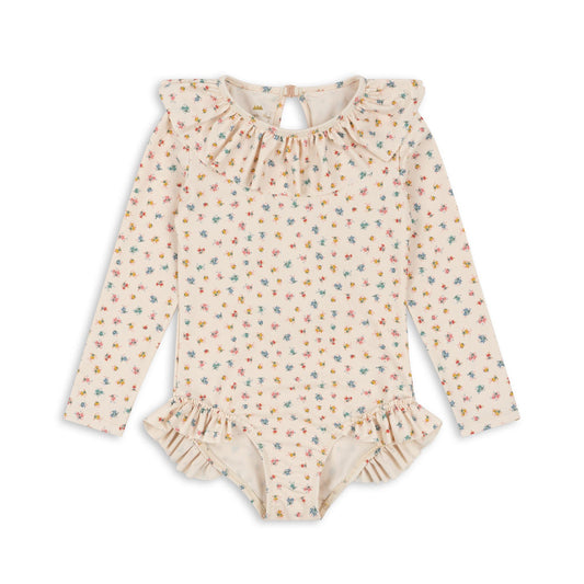 MANUCA LS FRILL SWIMSUIT GRS - BLOOMIE SPRINKLE Konges Sløjd - enjoykidsus