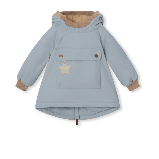 MATBABYWEN fleece lined winter anorak. GRS - Citadel blue Mini a Ture - enjoykidsus