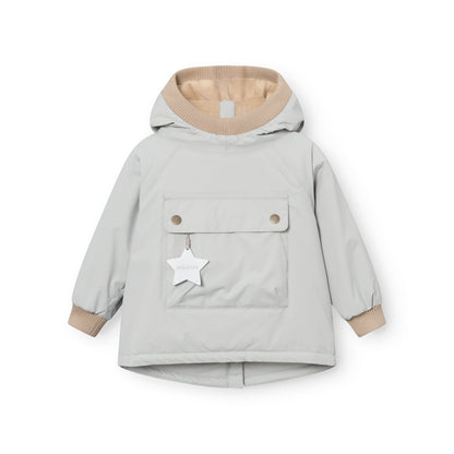 MATBABYWEN fleece lined winter anorak. GRS - Puritan Grey Mini a Ture