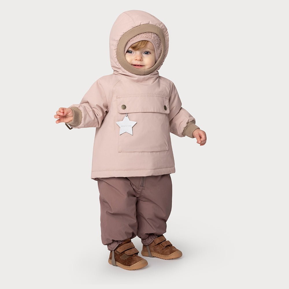 MATBABYWEN fleece lined winter anorak. GRS - Rose Mini a Ture - enjoykidsus