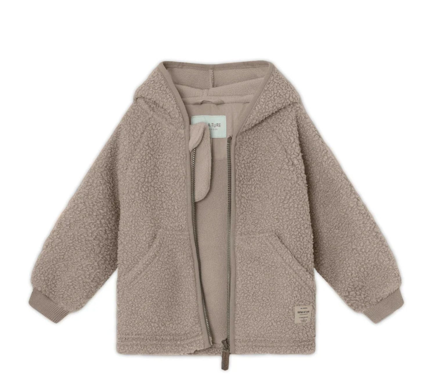 MATLIFF teddyfleece jacket. GRS - Grey Brown Mini a Ture - enjoykidsus