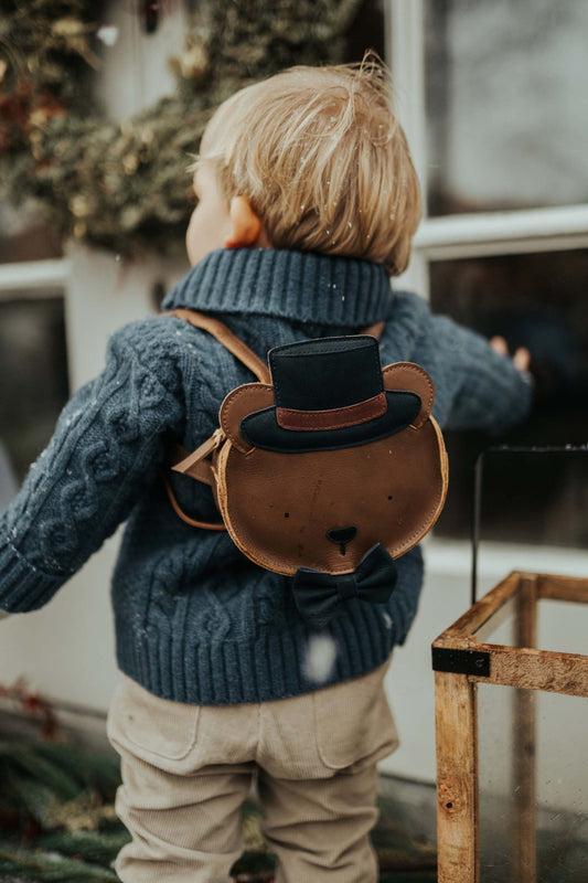 Matsi Backpack | Bear | Cognac Classic Leather Donsje - enjoykidsus