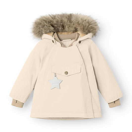 MATWANG fleece lined winter jacket fur. GRS - Angora Cream Mini a Ture - enjoykidsus