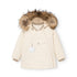 MATWANG fleece lined winter jacket fur. GRS - Angora Cream Mini a Ture