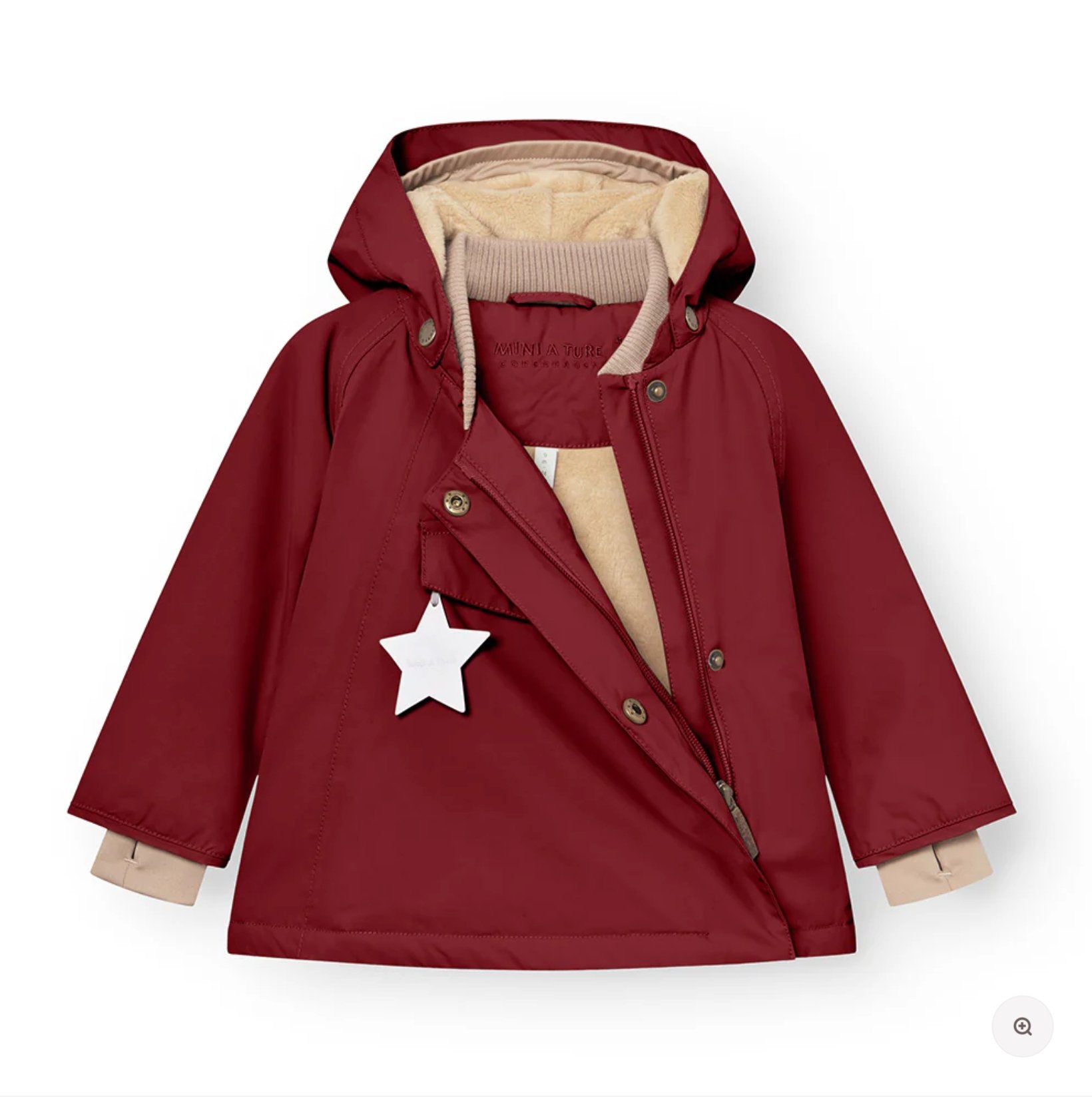 MATWANG fleece lined winter jacket. GRS - Red Merlot Mini a Ture - enjoykidsus