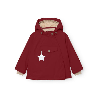MATWANG fleece lined winter jacket. GRS - Red merlot Mini a Ture