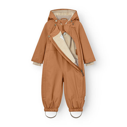 MATWISTI fleece lined snowsuit. GRS - Pecan Brown Mini a Ture - enjoykidsus