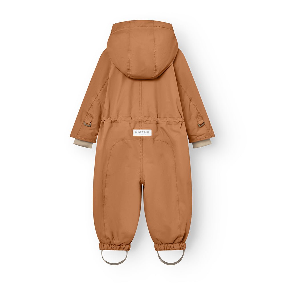 MATWISTI fleece lined snowsuit. GRS - Pecan Brown Mini a Ture - enjoykidsus