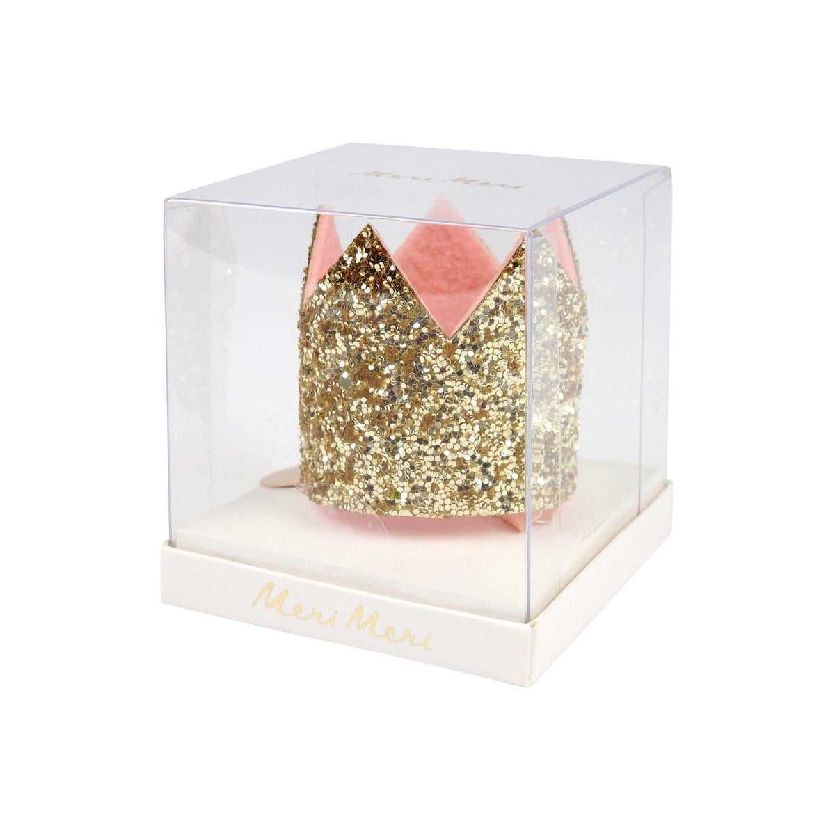 Meri Meri Mini Gold Glitter Crown Hair Clip Meri Meri