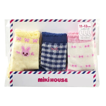 MIKI HOUSE 3 - Pack Sock Set – Pink MIKI HOUSE