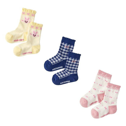 MIKI HOUSE 3 - Pack Sock Set – Pink MIKI HOUSE