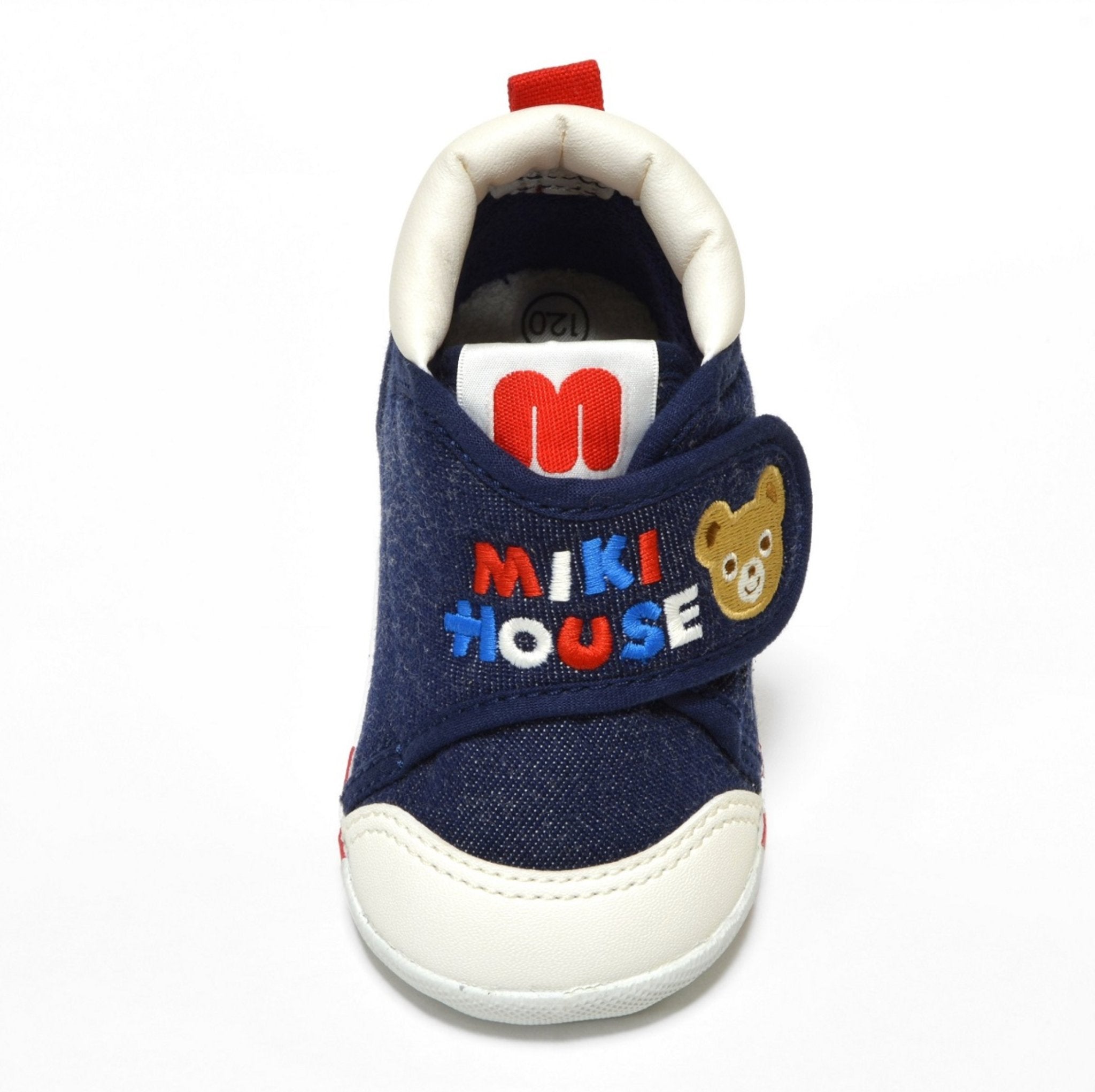 miki house bear denim sneakers Mikihouse