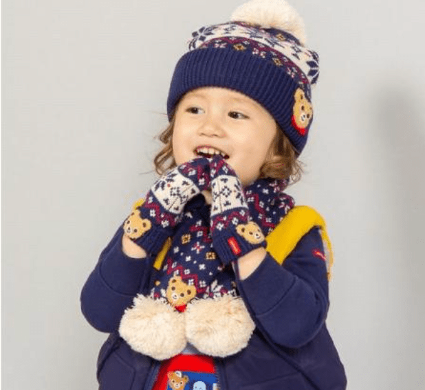 Miki House Bear Knit Hat – Navy MIKI HOUSE