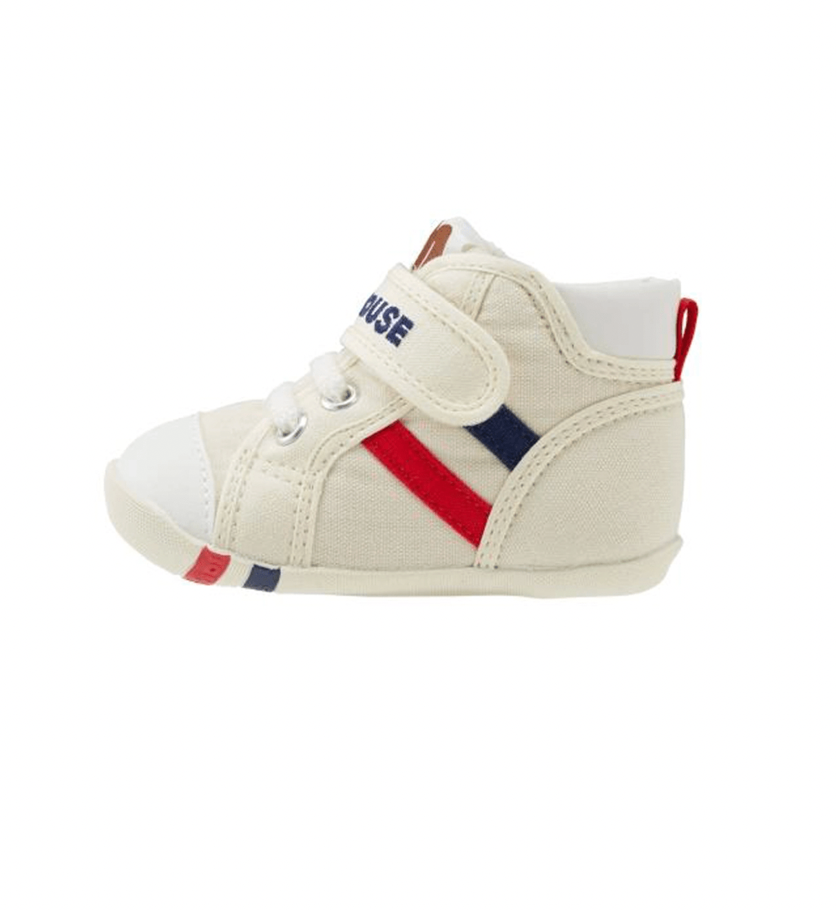 MIKI HOUSE First Shoes with Logo White | Baby Walking Shoes Japan MIKI HOUSE