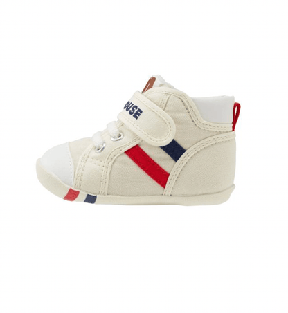MIKI HOUSE First Shoes with Logo White | Baby Walking Shoes Japan MIKI HOUSE