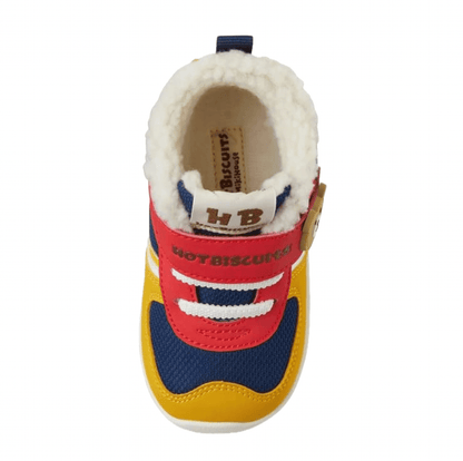 Miki House Hot Biscuits Sporty Boa Baby Shoes – Multi Color Blocks MIKI HOUSE