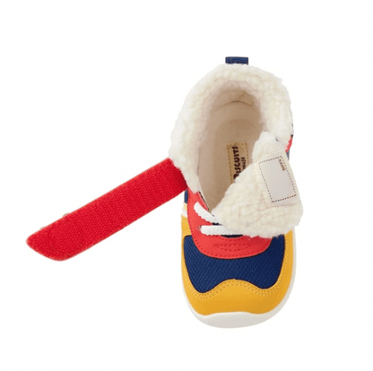 Miki House Hot Biscuits Sporty Boa Baby Shoes – Multi Color Blocks MIKI HOUSE