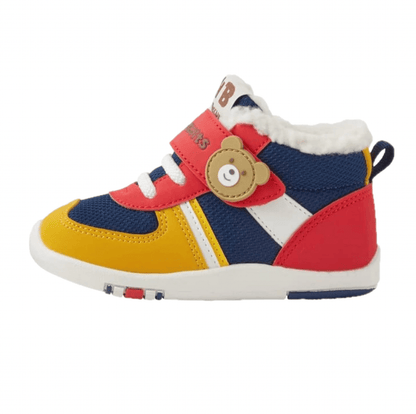 Miki House Hot Biscuits Sporty Boa Baby Shoes – Multi Color Blocks MIKI HOUSE