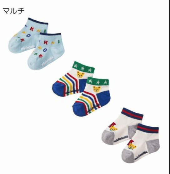 MIKIHOUSE 3 pack low cut SOCKS SET - B MIKI HOUSE