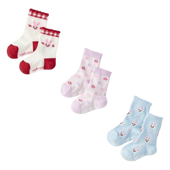 MIKIHOUSE 3 Pack SOCKS SET - White MIKI HOUSE