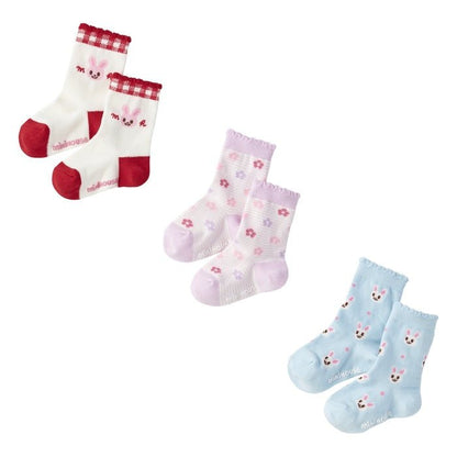 MIKIHOUSE 3 Pack SOCKS SET - White MIKI HOUSE