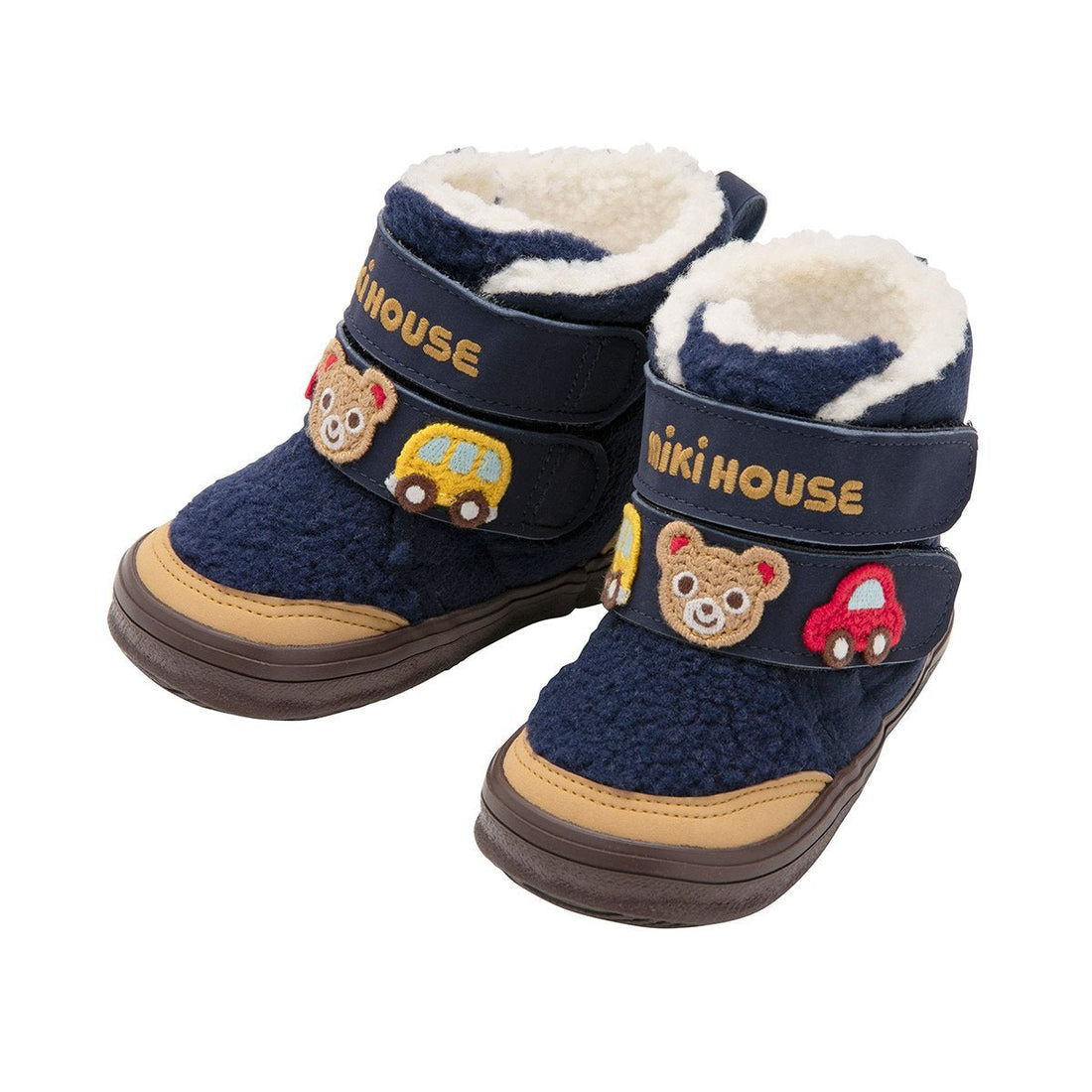 MIKIHOUSE Car Embroidery Winter Baby Boots – Navy MIKI HOUSE