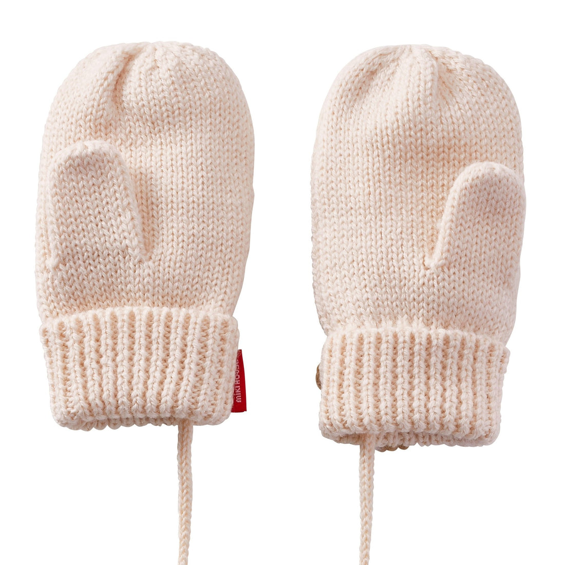 Mikihouse Dreamy Knit Teddy Bear Mittens - Ivory MIKI HOUSE