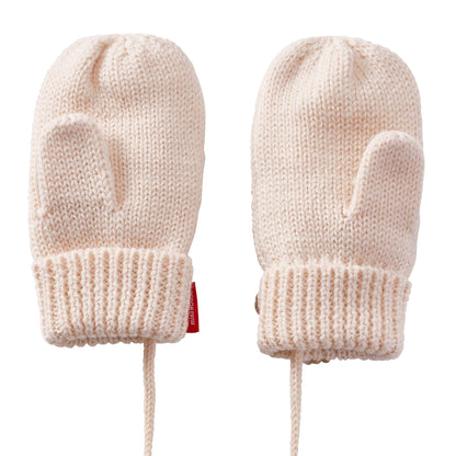 Mikihouse Dreamy Knit Teddy Bear Mittens - Ivory MIKI HOUSE