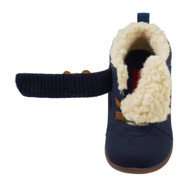 MIKIHOUSE Fleece - Lined Baby Boots Brown Bear | Warm Winter First Shoes MIKI HOUSE