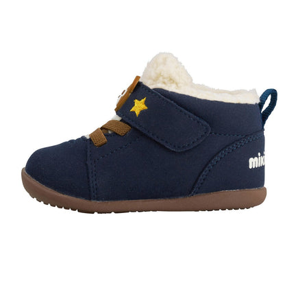 MIKIHOUSE Fleece - Lined Baby Boots Brown Bear | Warm Winter First Shoes MIKI HOUSE