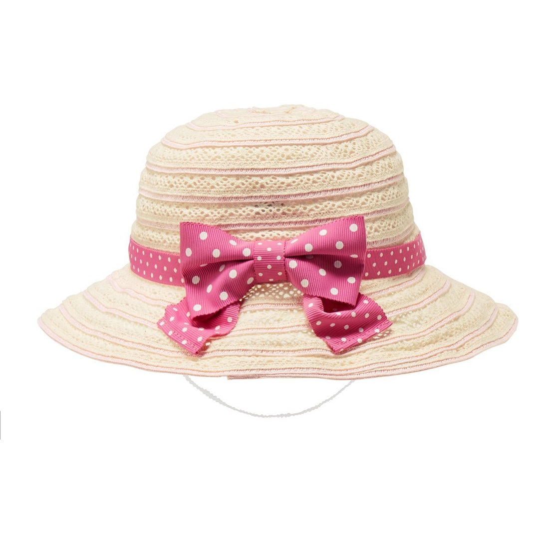 MIKIHOUSE HAT with Pink Lace Ribbon MIKI HOUSE
