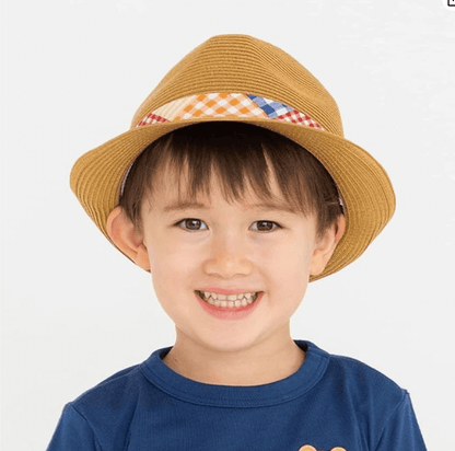 MIKIHOUSE HOT BISCUITS Straw Style Fedora Hat MIKI HOUSE
