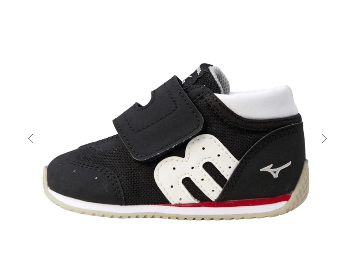 Mikihouse Mizuno collaboration second baby shoes - Black MIKI HOUSE